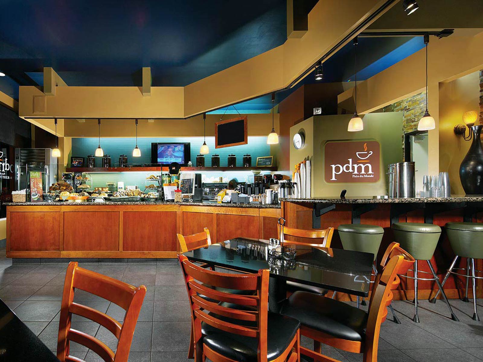 Pain du Monde Cafe Interior Design in Corona Del Mar