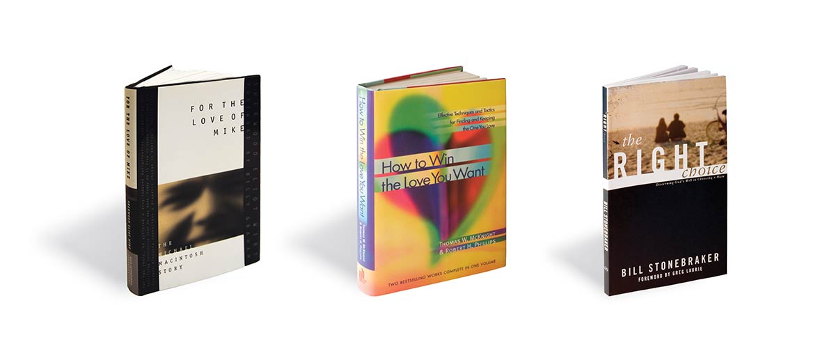 For The Love of Mike, How to Win the Love You Want, and The Right Choice Book Design